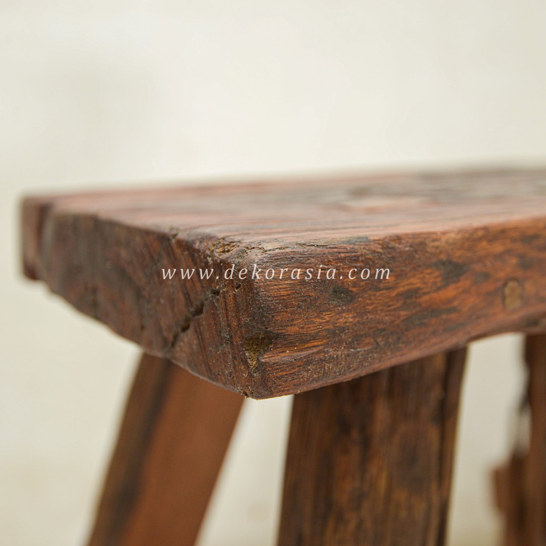 Antique Recta Rustic Stool - Wooden Stools for Home Furniture - Image 3