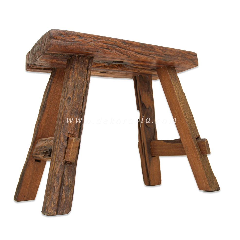 Antique Recta Rustic Stool - Wooden Stools for Home Furniture - Image 2