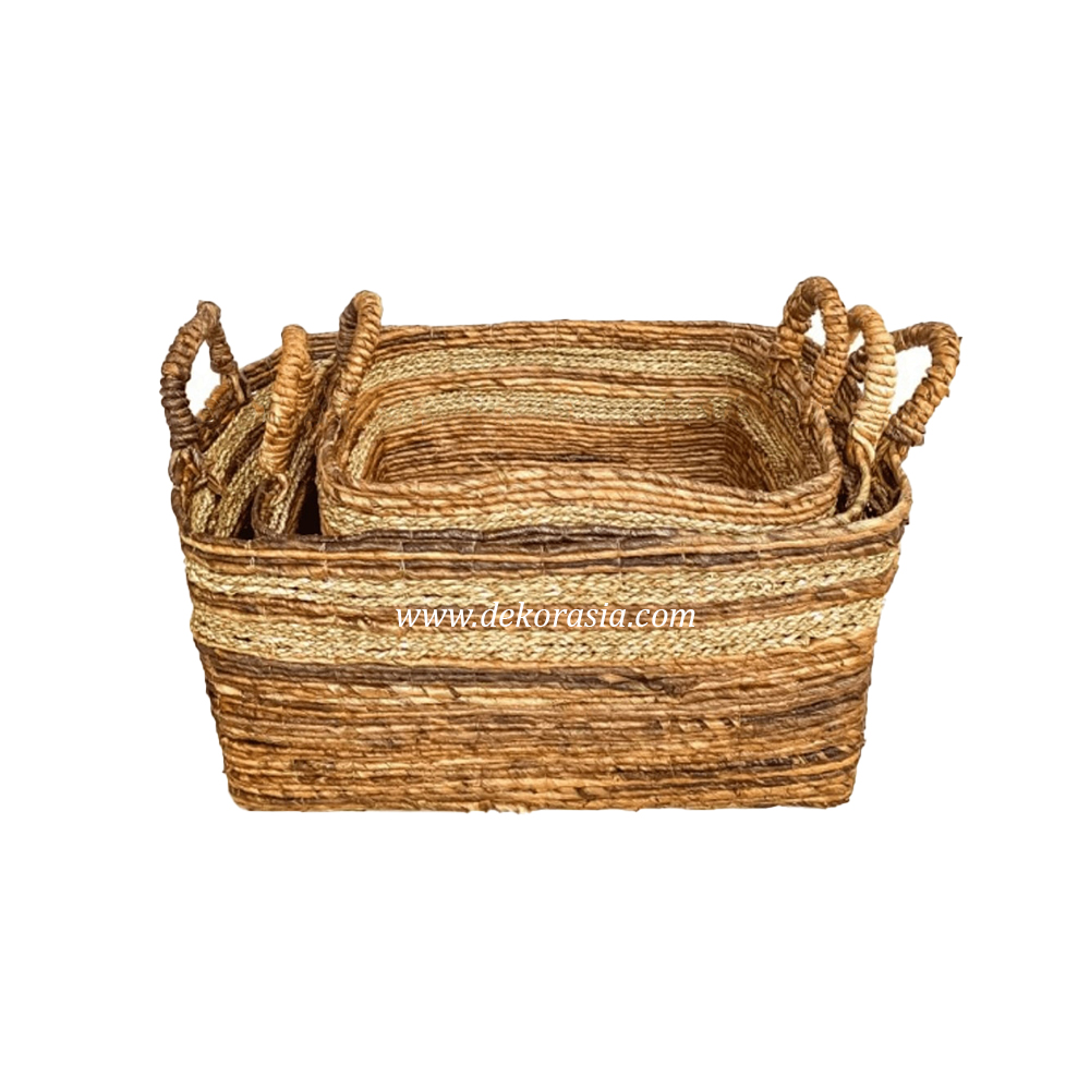 Handmade Storage Woven Basket, Natural Banana Storage Basket