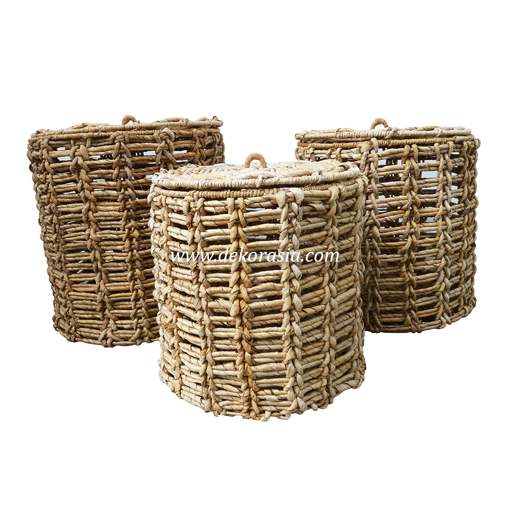 Basket Large Storage Basket Banana Woven, Natural Handicraft Woven Basket - Image 1