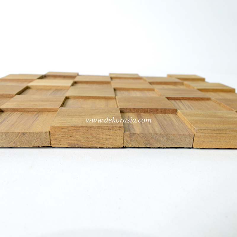 Wood Teak Wall Cladding, Top Quality Teak Wall Cladding Cube for Wall Decoration - 4