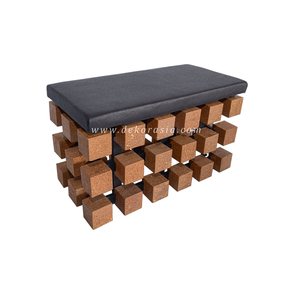 Cubic Recta Bench, Wooden Bench Unique Home Furniture, Patio Garden Chair Bench Custom Decor - Image 1