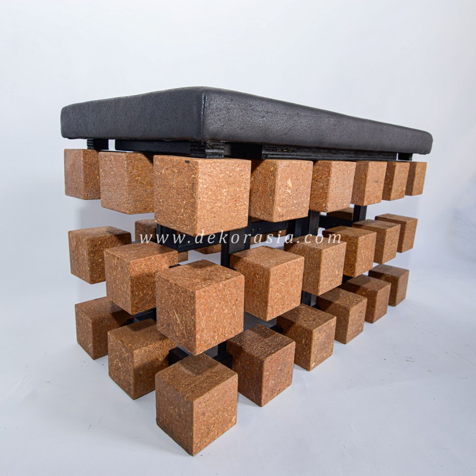 Cubic Recta Bench, Wooden Bench Unique Home Furniture, Patio Garden Chair Bench Custom Decor - Image 2