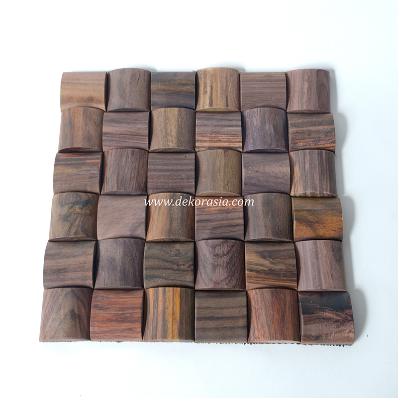 Wood Wall Cladding Log Rosewood, Natural Wood Wall Cladding - Image 1