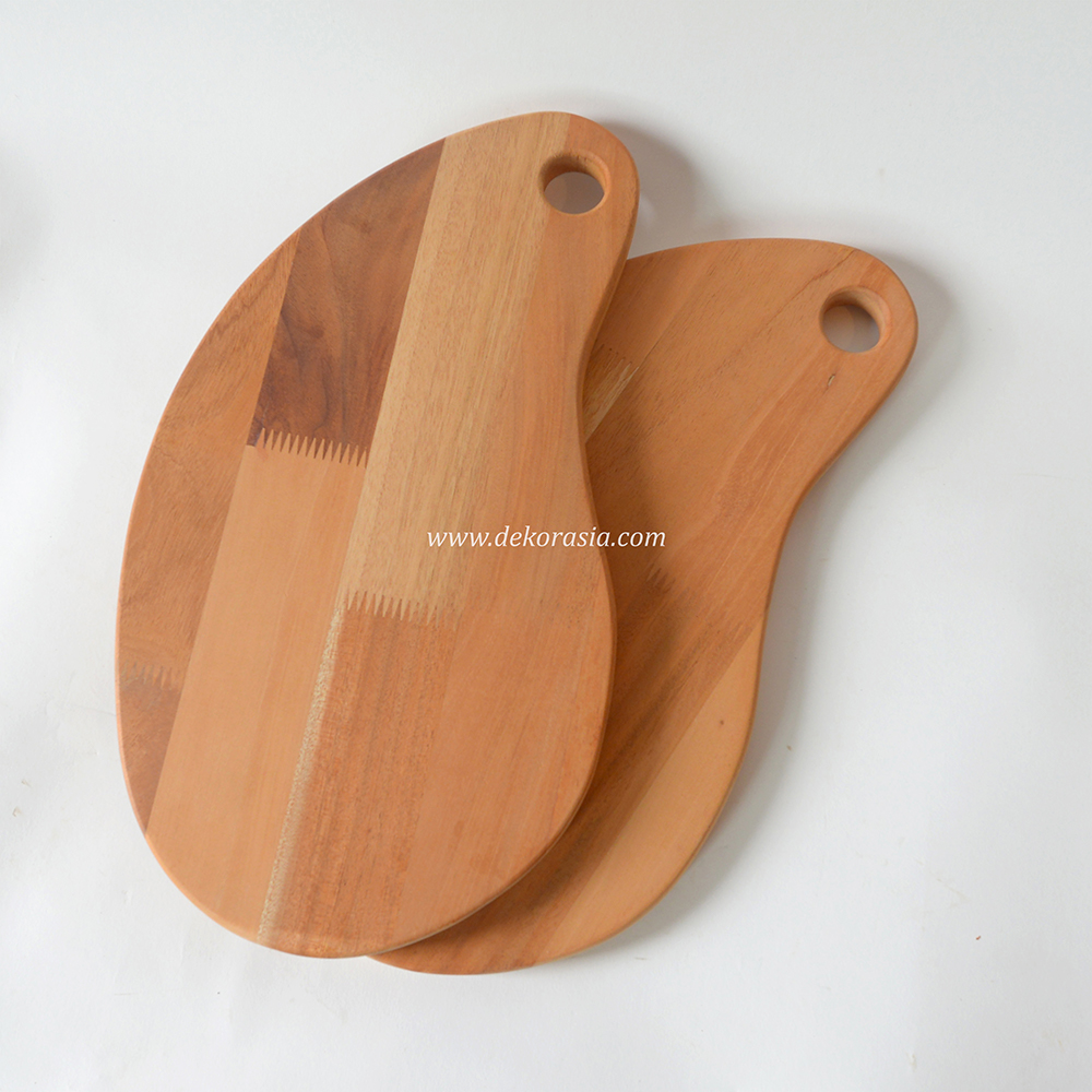 Mango Shape Cutting Board, Large Natural Wood Cutting Board For Kitchen - Image 1