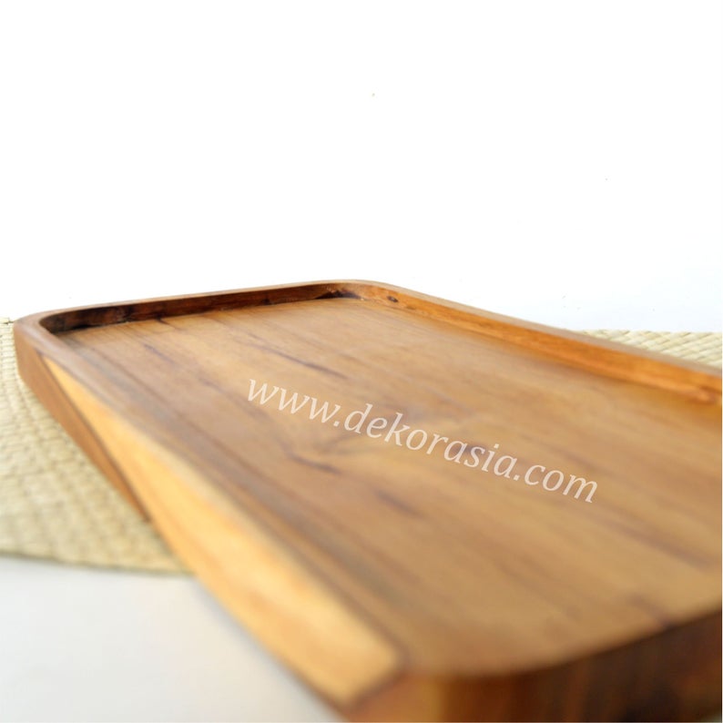 Natural Teak Wood Tray Kitchenware, Dinnerware set dishes & Serving Trays - Image 4