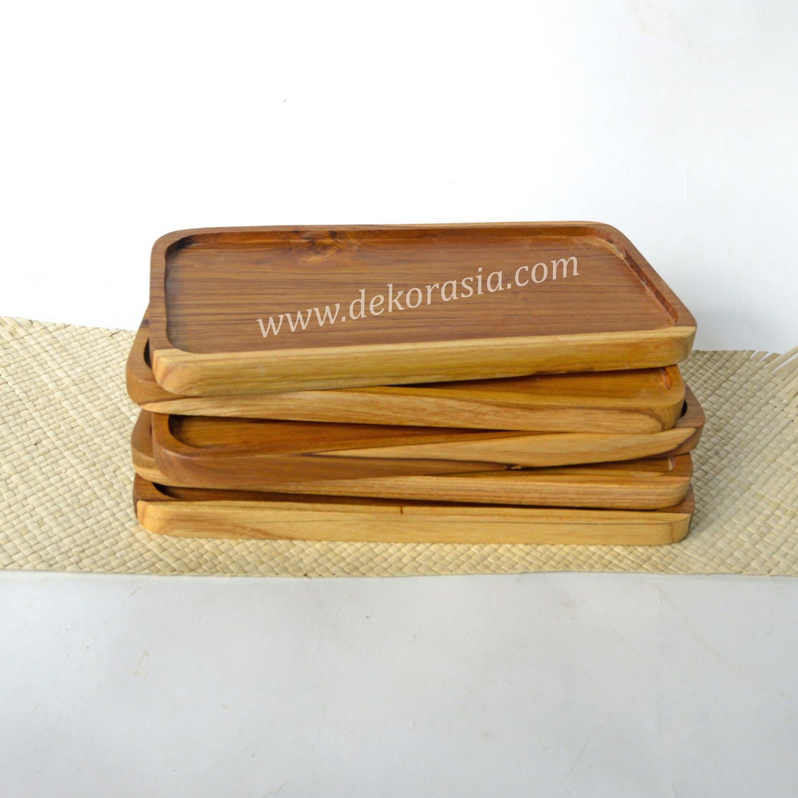 Natural Teak Wood Tray Kitchenware, Dinnerware set dishes & Serving Trays - Image 3
