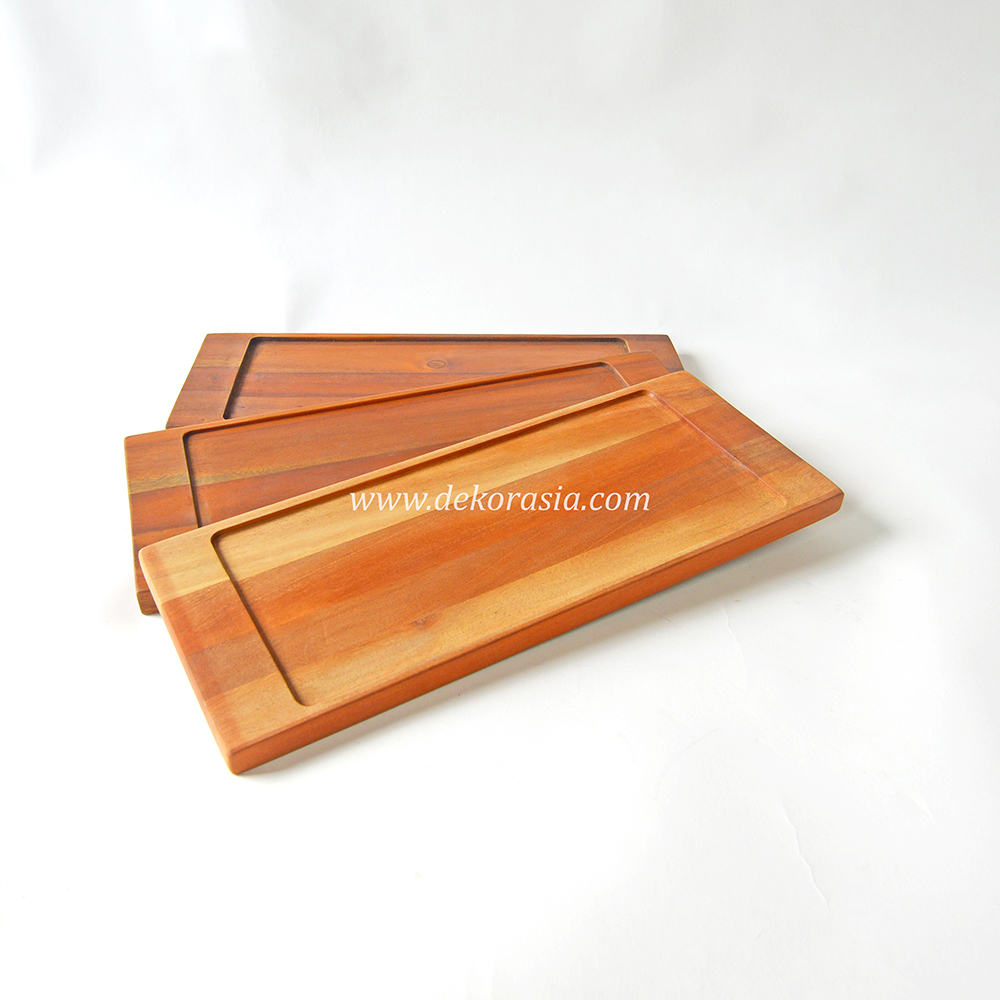 Natural Rectangular Cutting Board for Chopping Fruit or Vegetables - Image 2