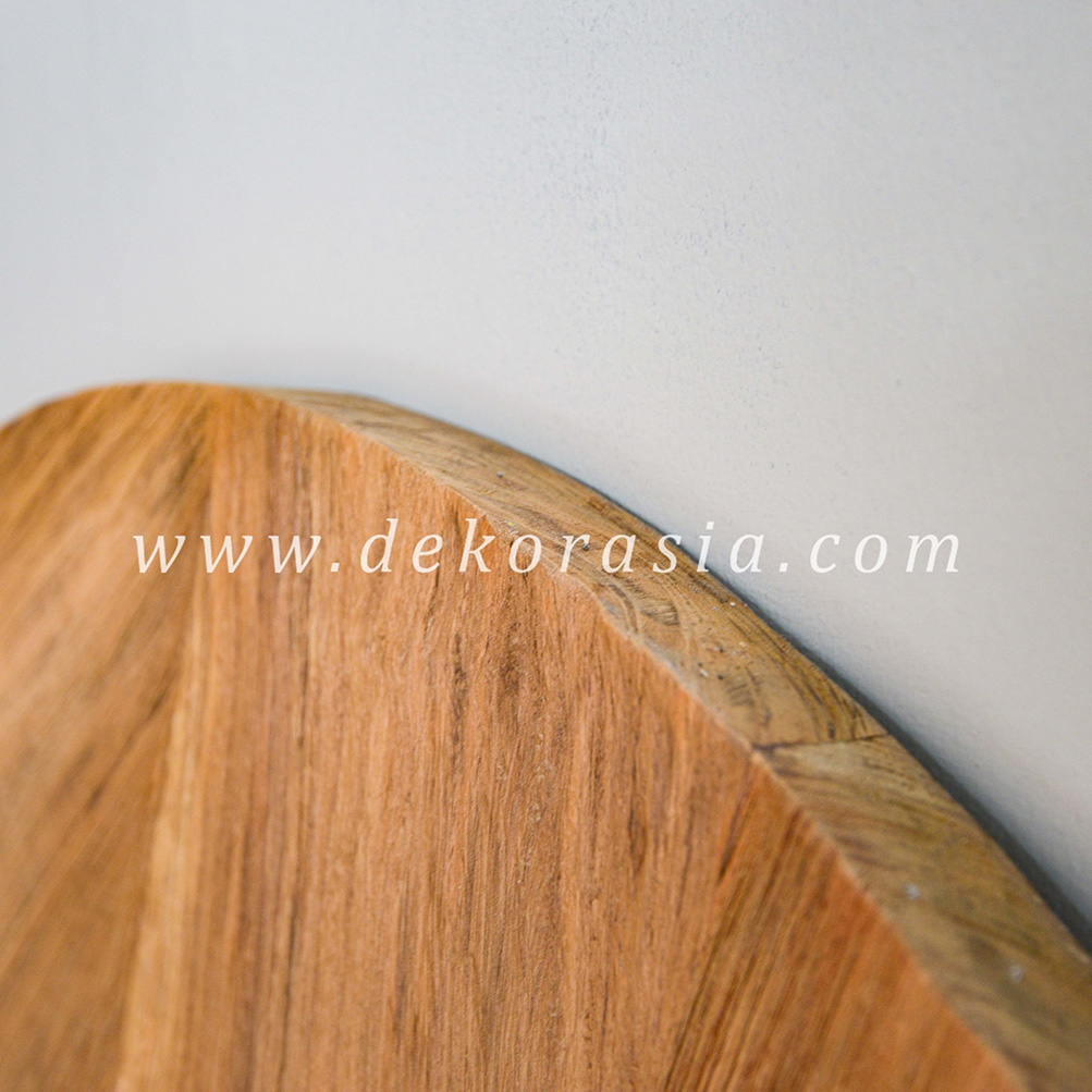 Round Recycled Wood Table Top, Modern Style Furniture Wooden Table Top for Living Room, Natural Wood Tables - Image 4