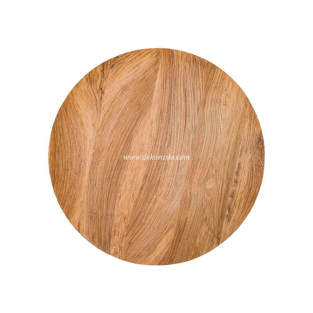 Round Recycled Wood Table Top, Modern Style Furniture Wooden Table Top for Living Room, Natural Wood Tables - Image 1