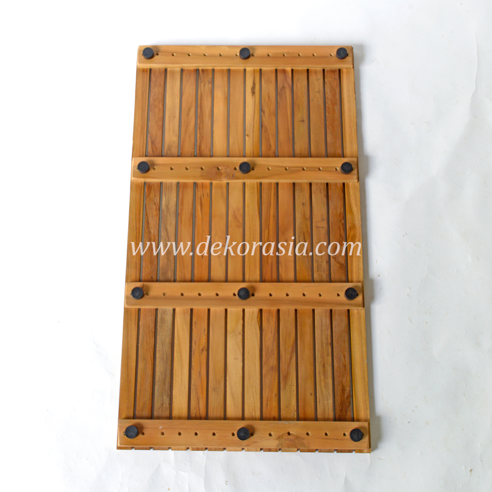 Teak Shower Mat - Natural Wooden Shower Mat for Bathroom Floor Accessories - Image 4