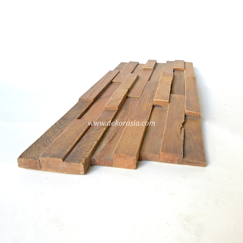 Wood Wall Square Teak 323, Natural Wood Wall Cladding for Decoration - Image 3