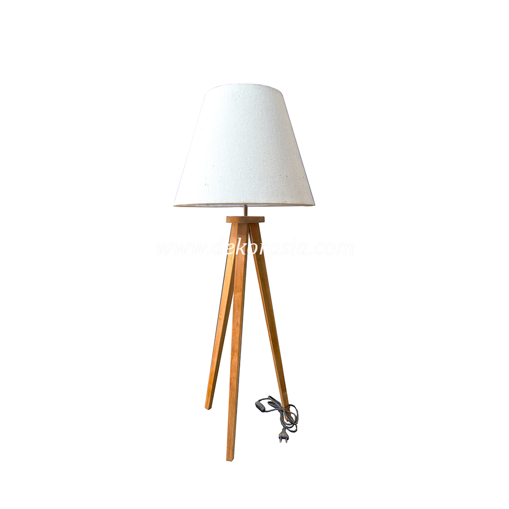 Standing Lamp Big Cap, Wooden Lamp Decorative