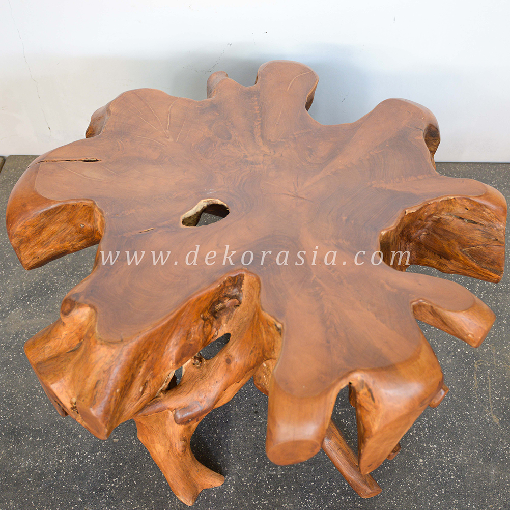 Teak Root Coffee Table for Living Room Furniture, Unique Wooden Coffee Table Teak Root Table - Image 4