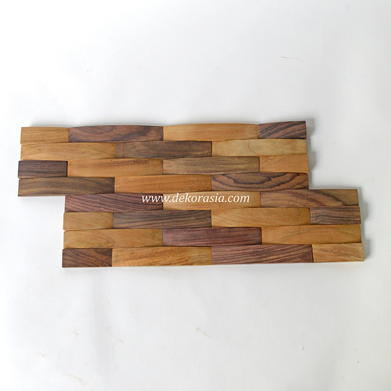 Wood Wall Wave Mix Premium, Natural Wall Cladding for Home Wall Decoration - Image 1