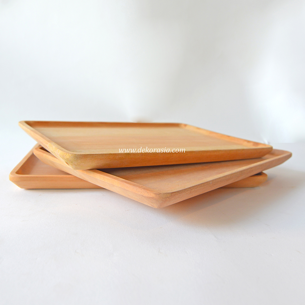 Rectangular Wood Serving Plates, Natural Tableware Dining For Sandwiches, Salad, Finger Foods, Cheese, Burgers, Appetizers - Image 3