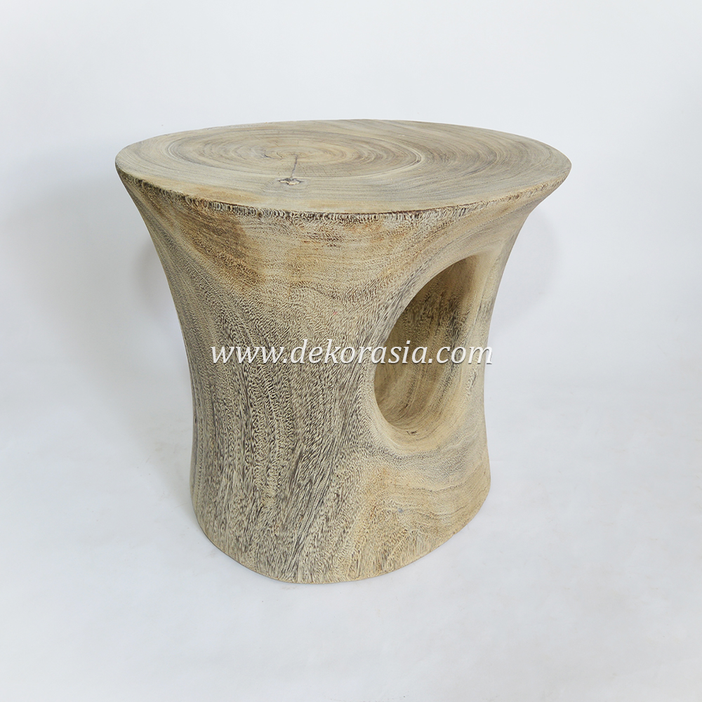Vintage Wooden Stool Decorative, Suar Wood Stool Living Room, Solid Wood Furniture Wholesale - Image 3