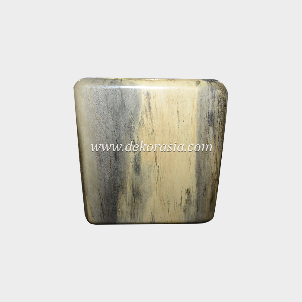Cube Wooden Stool Decorative, Solid Tamarind Wood Stool for Indoor and Outdoor Home Furniture - Image 3