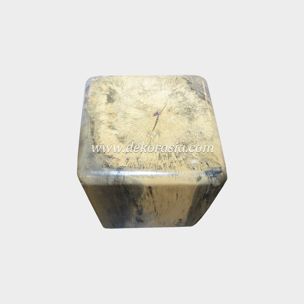 Cube Wooden Stool Decorative, Solid Tamarind Wood Stool for Indoor and Outdoor Home Furniture - Image 4