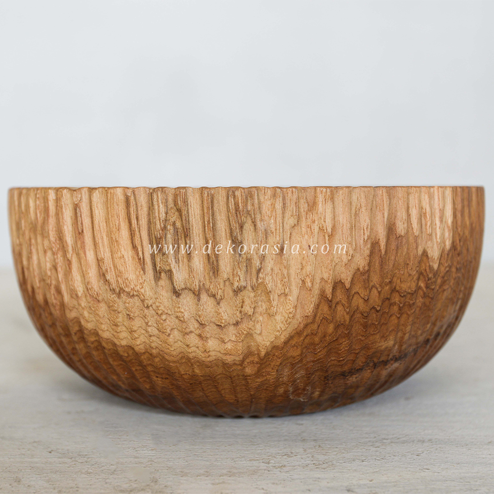 Wooden Fruit Bowl Tableware, Wooden Bowls for Salad, Dinnerware Sets Dishes Wood Bowl - Image 1