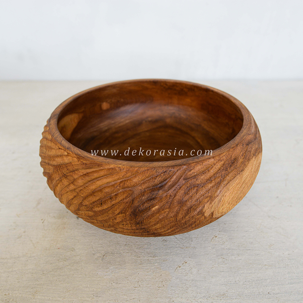 Wooden Bowl Natural Wood Salad Utensil, Salad Serving Bowl Fruit Bowls - Image 1