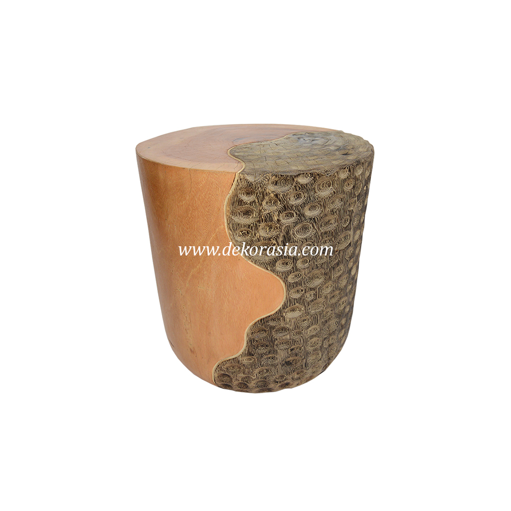 Unique Wooden Stool Decorative, Wooden Stool Chair Living Room, Solid Wood Stool Home Decor - Image 1