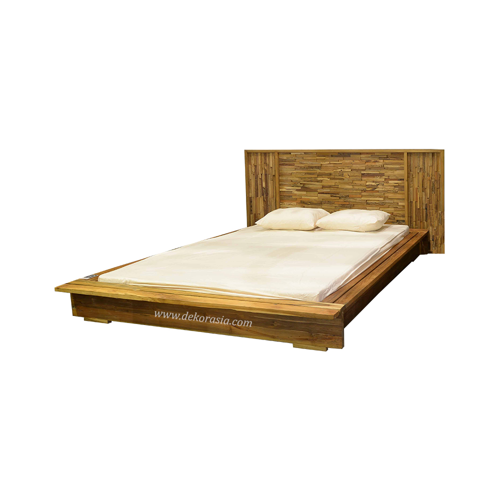 Wooden Bed Frame with Head Bed, High Quality Wooden Bed for Home or Hotel Bedroom Furniture - Image 1