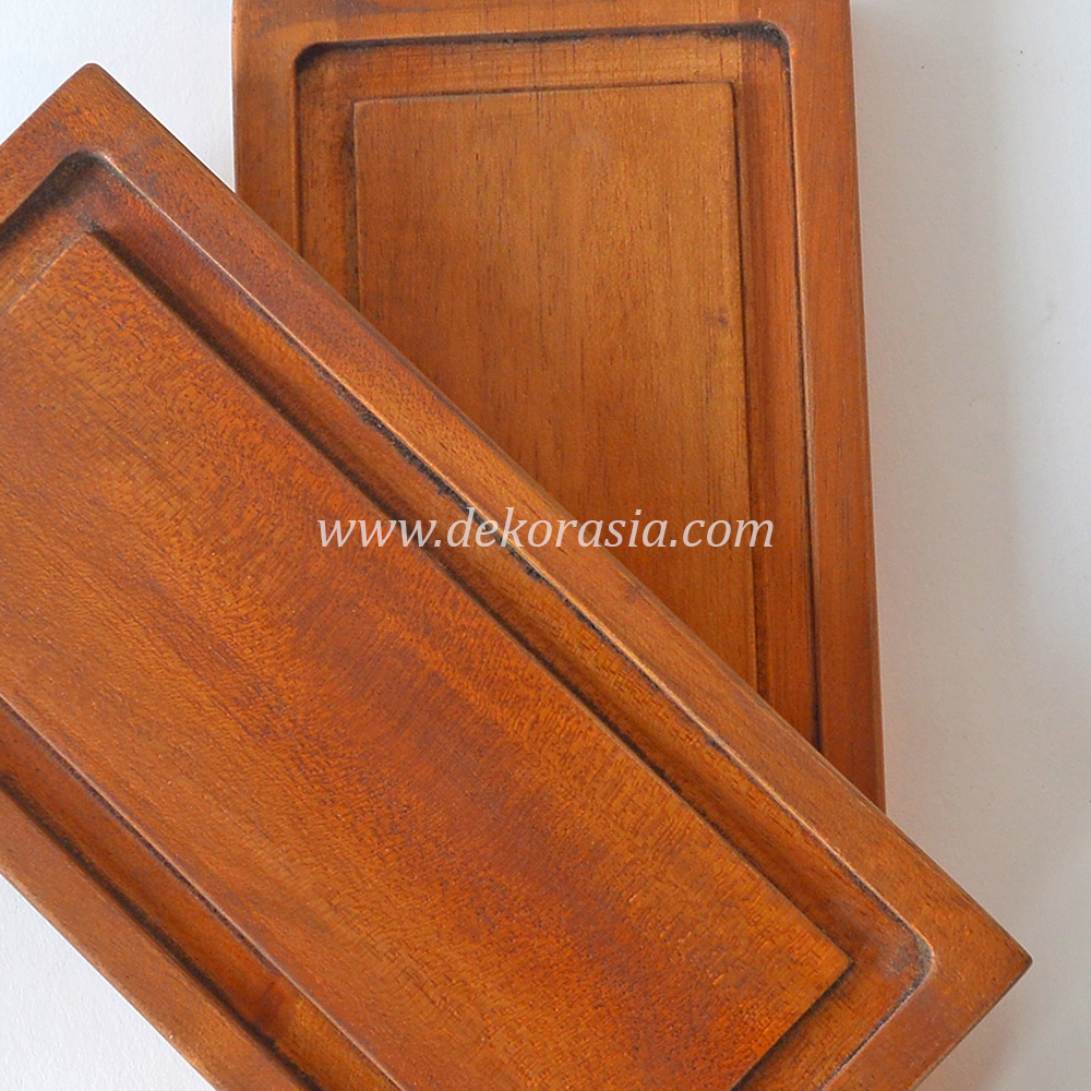 Natural Wood Rectangular Cutting Board with Frame, Wooden Chopping Board - Image 3