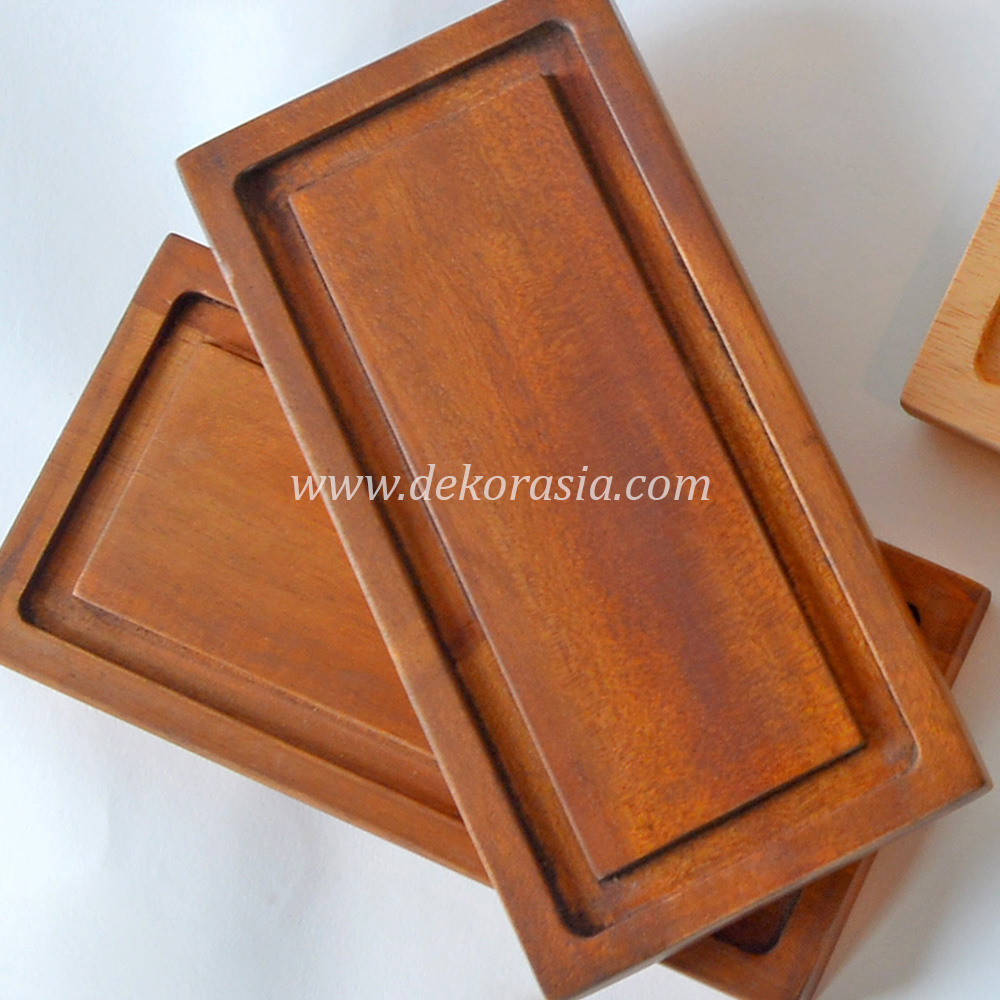 Natural Wood Rectangular Cutting Board with Frame, Wooden Chopping Board - Image 4