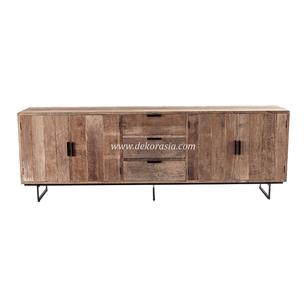 Vintage Classic Dresser Pesaro with Drawers Storage Home Decorative, Natural Wood Dresser Furniture - Image 1