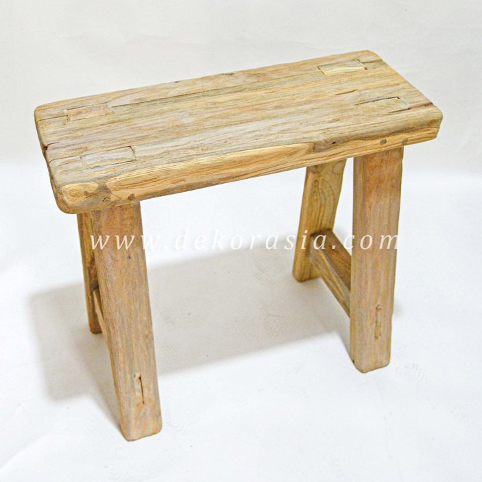 Reclaimed Rustic Stool - Wooden Stools for Home Furniture - Image 1