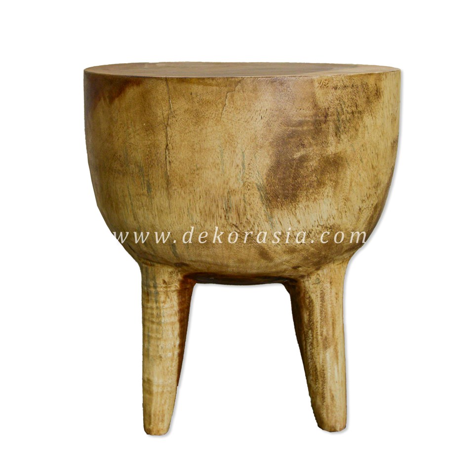 Suar Wood Stool With 4 Legs - Wooden Stools for Home Furniture - Image 2